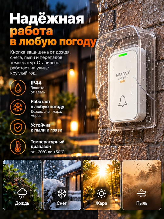 Simsiz eshik jiringlagichi, radio antenna, uy uchun bezak, kabelsiz