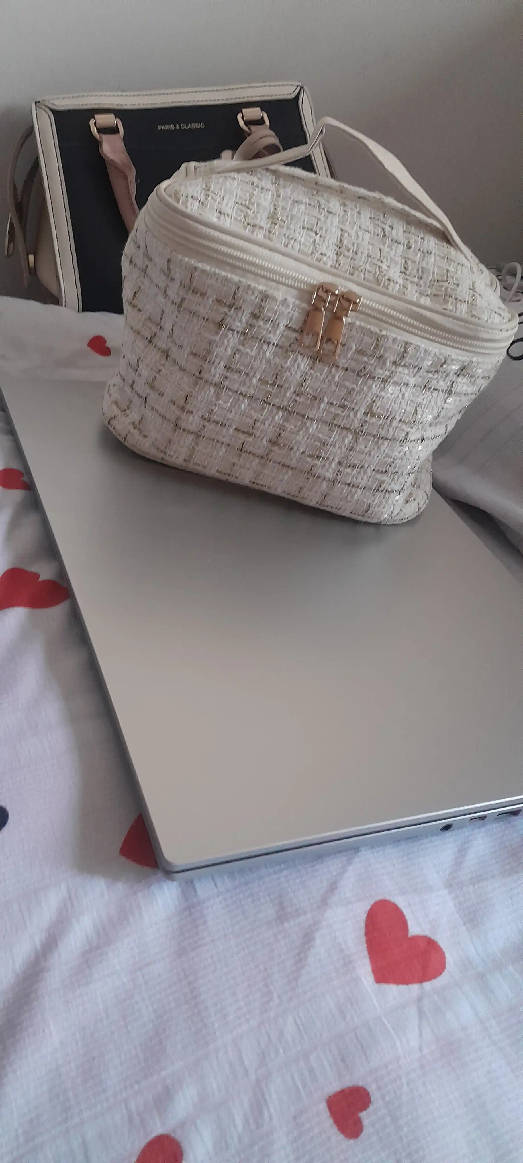 Ayollar uchun kosmetik sumka, kosmetika organizatori, tutqichli, katta sig'imli