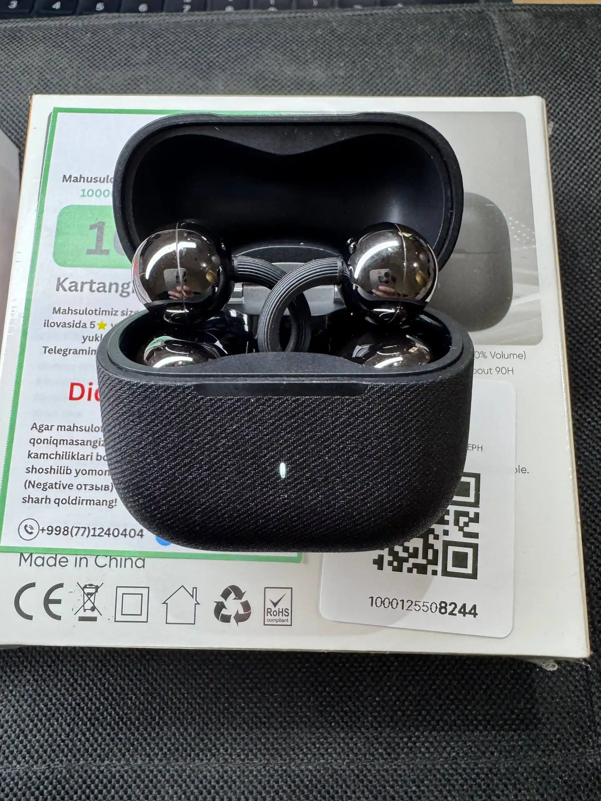 Simsiz quloqchinlar FreeClip 2, Android va iPhone uchun sensorli naushnik (+ bonus)