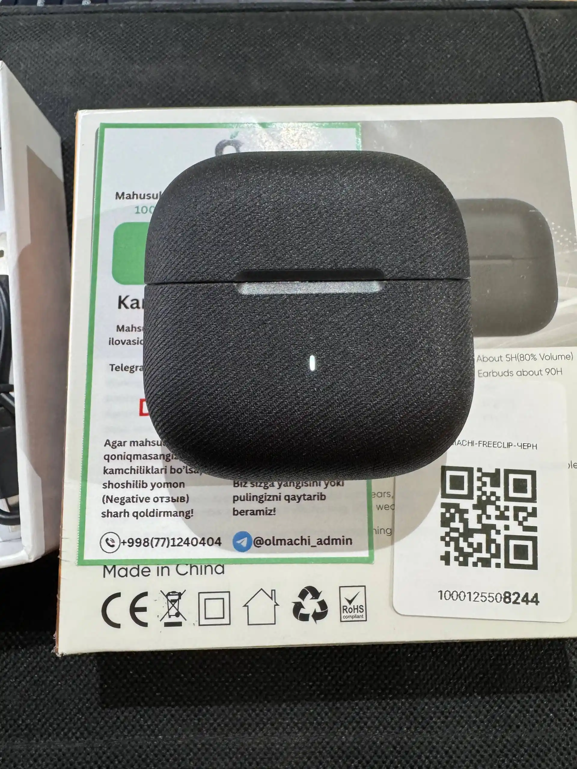 Simsiz quloqchinlar FreeClip 2, Android va iPhone uchun sensorli naushnik (+ bonus)