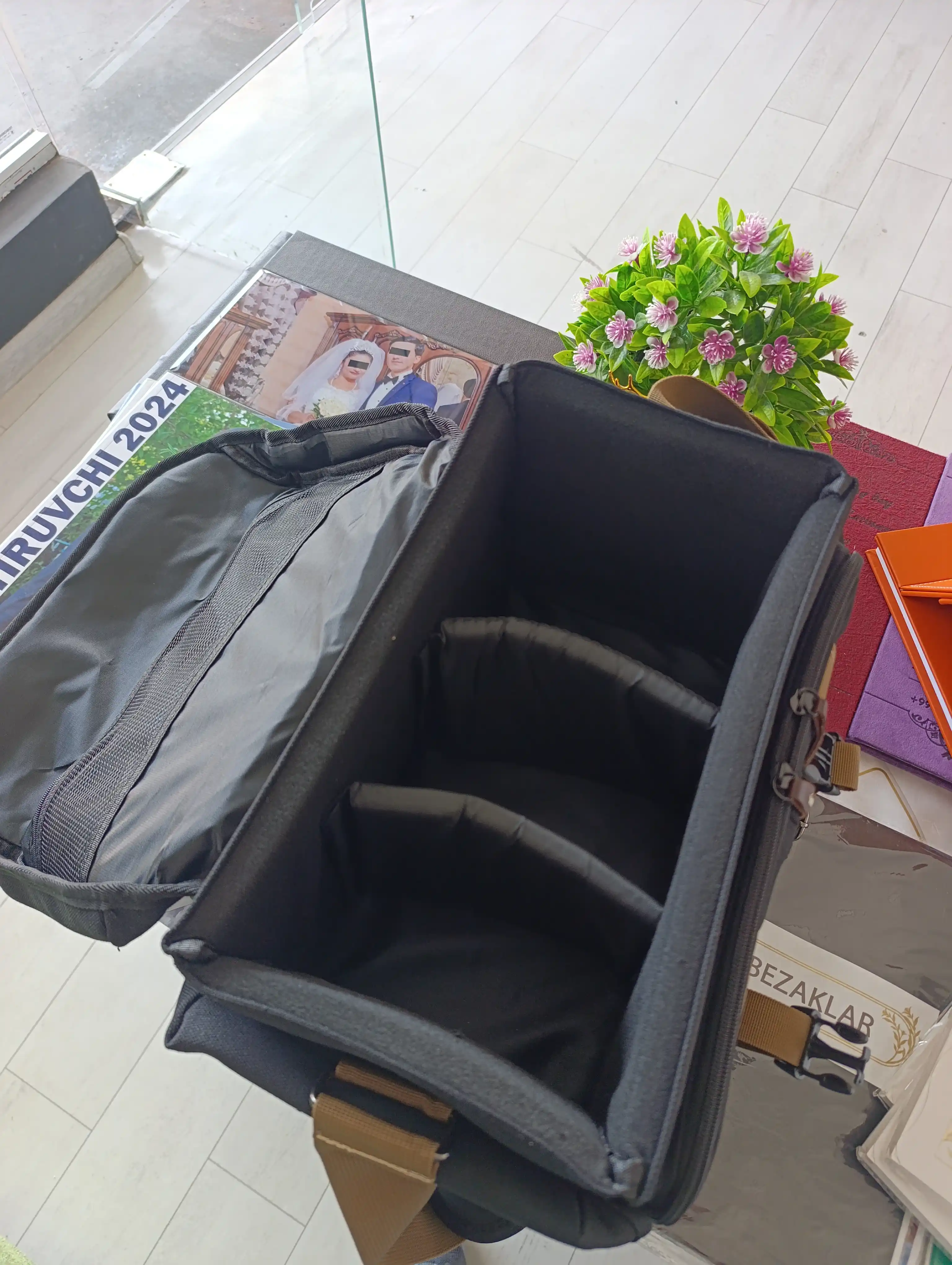 Erkaklar va ayollar uchun kamera sumkasi, elkama-kamarli, tuvaldan