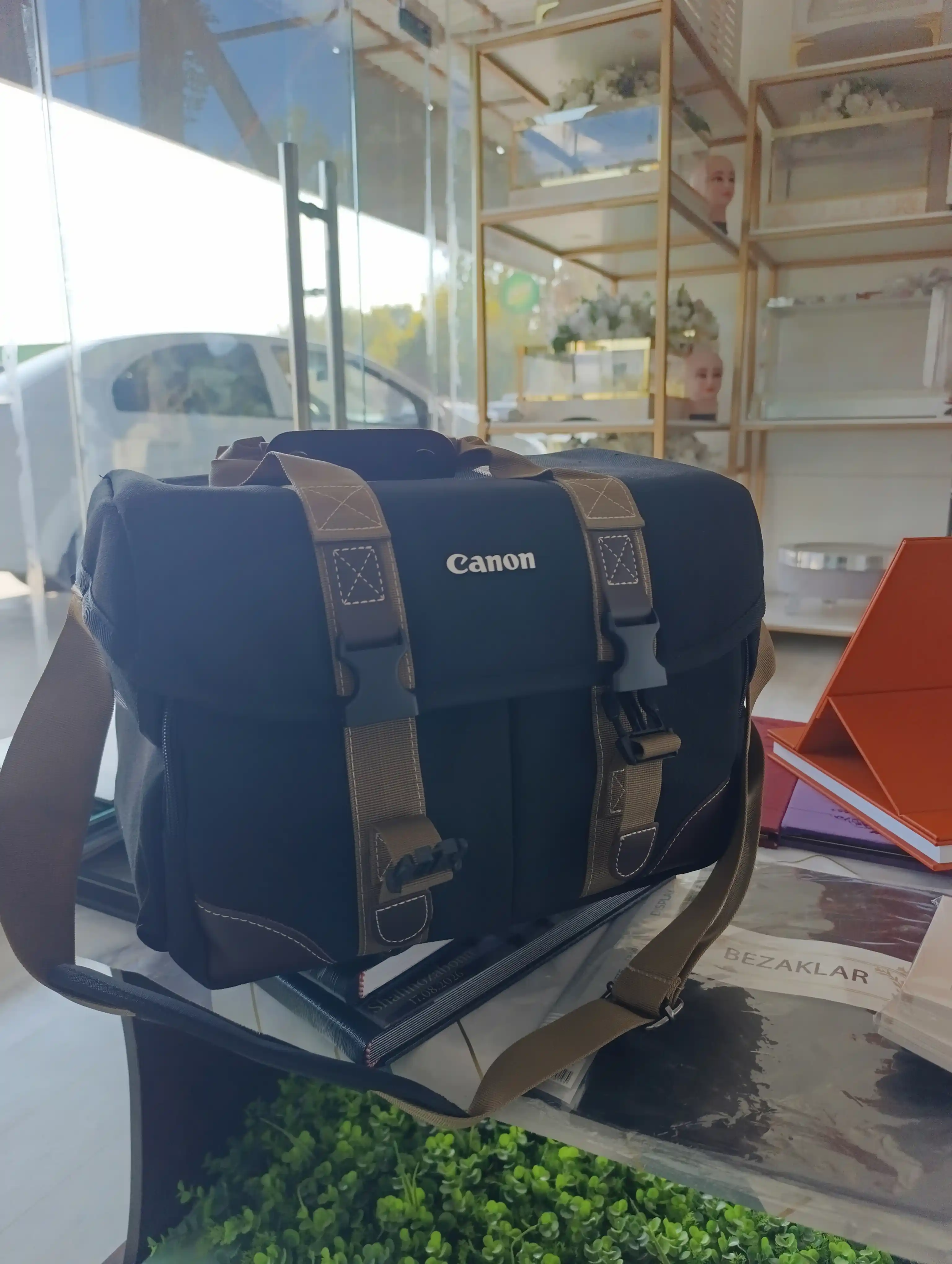 Erkaklar va ayollar uchun kamera sumkasi, elkama-kamarli, tuvaldan
