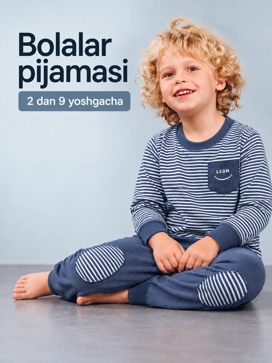 Детская пижама для мальчиков и девочек 2–9 лет - 
