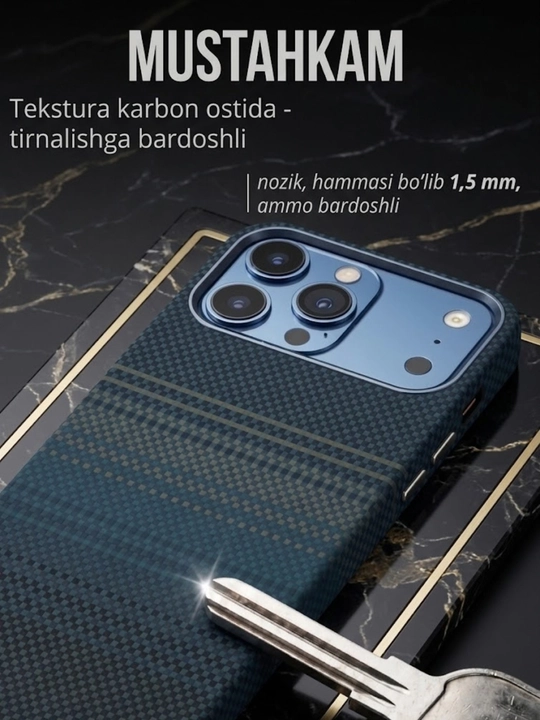Iphone 11, 12, 13, 14, 15, 16, 17, 18, Pro, Max uchun karbon g'ilofi, Ultra yupqa himoya g'ilofi