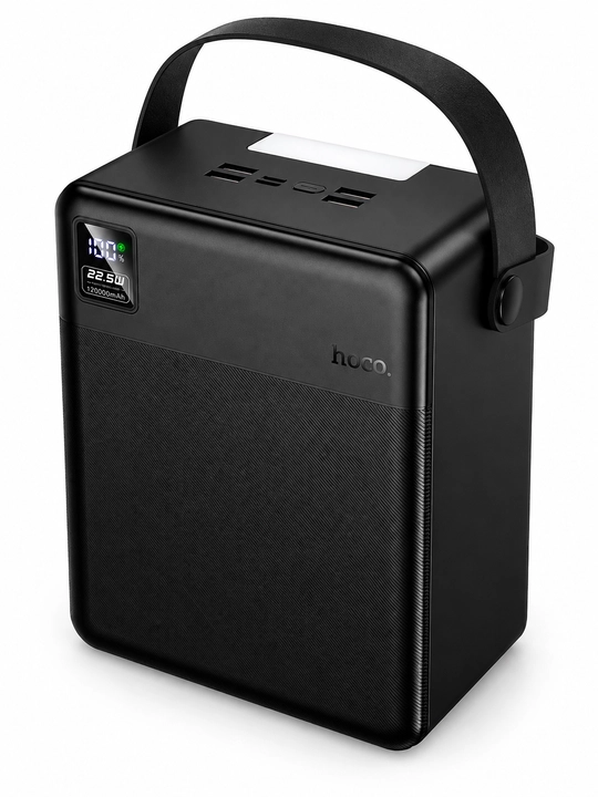 HOCO J175A poverbank, 120000 mAh, 22,5 Vt, fonar va displey