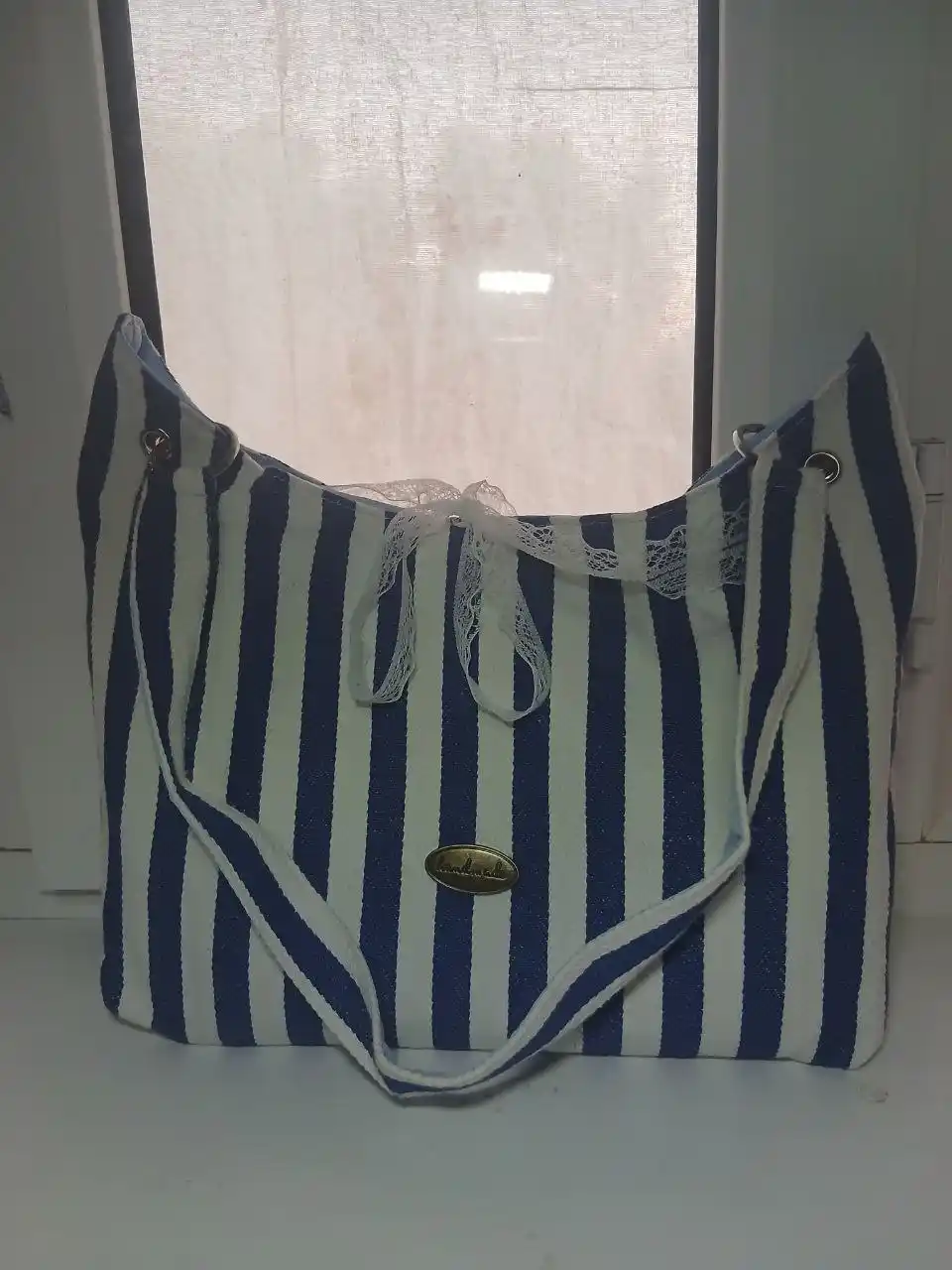 Ayollar uchun ikki tomonlama shopper sumka, Beyou Merci matoli