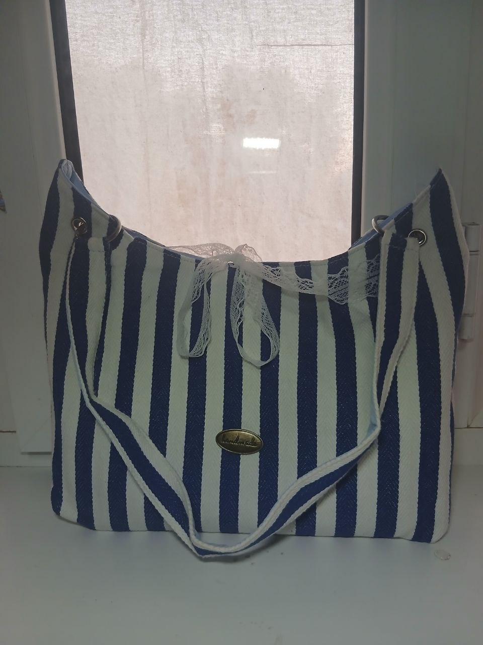 Ayollar uchun ikki tomonlama shopper sumka, Beyou Merci matoli