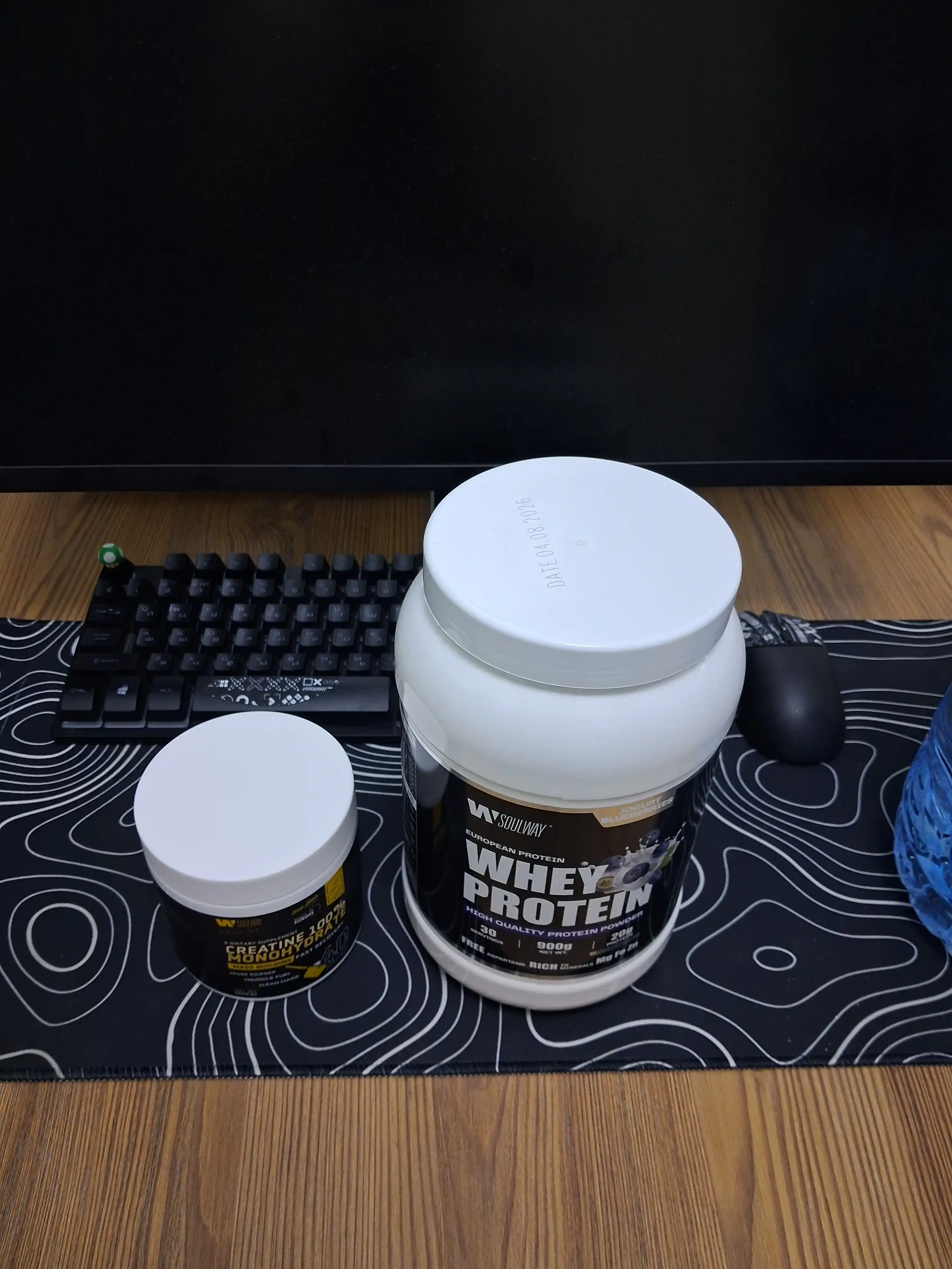 Mushak massasini oshirish uchun Whey zardob oqsili va Soulway kreatin monogidrati majmuasi
