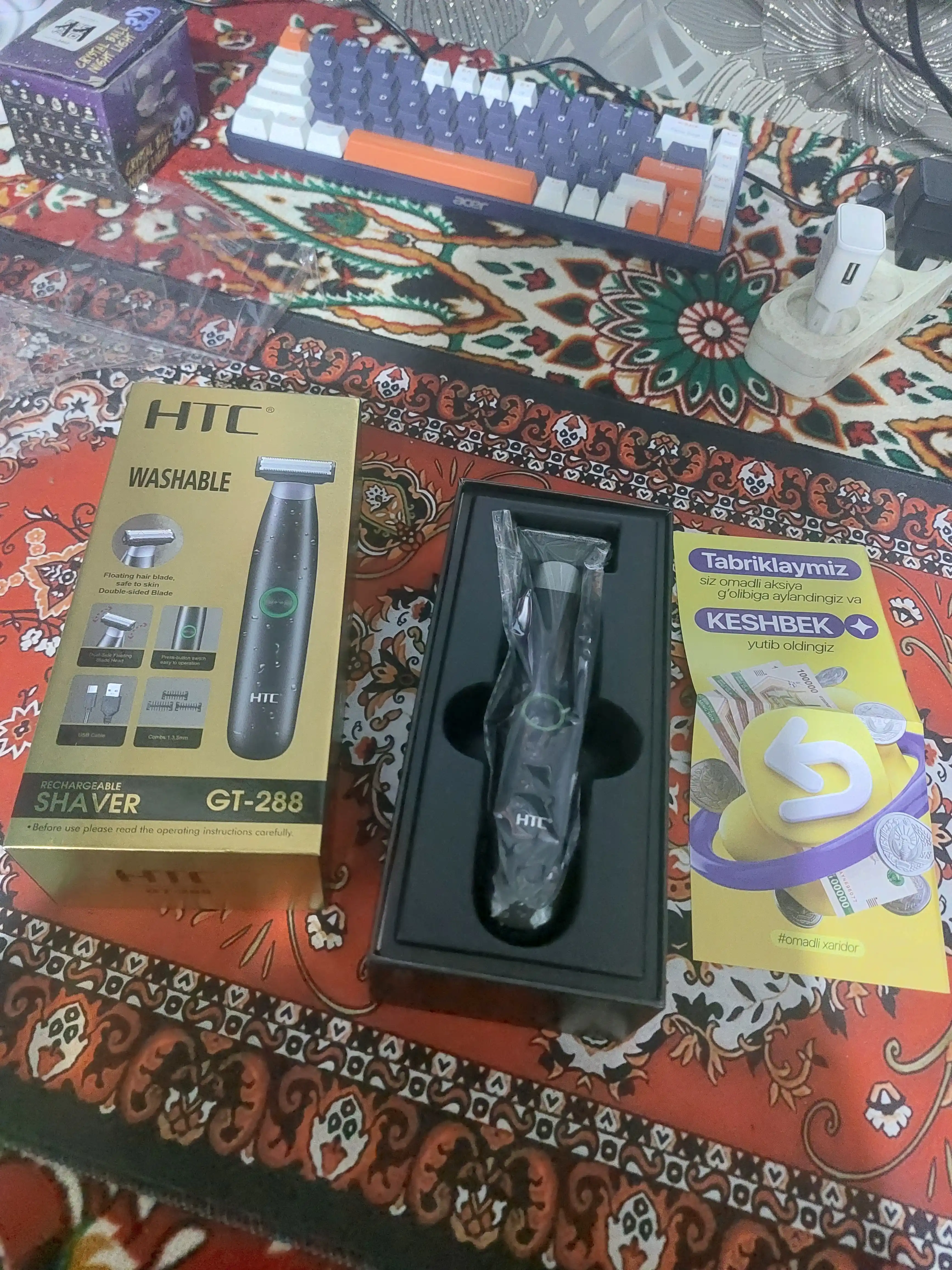 Trimmer HTC One Blade, soqol va tana uchun trimmer va epilator