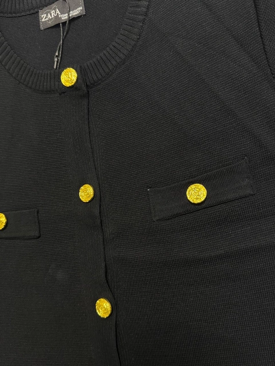 Американка женская, с коротким рукавом, вязаная стиль zara, базовая кофточка, повседневная