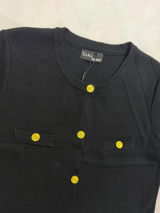 Американка женская, с коротким рукавом, вязаная стиль zara, базовая кофточка, повседневная
