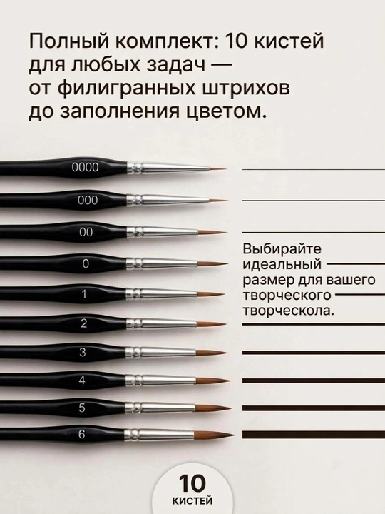 Набор художественных кистей для рисования