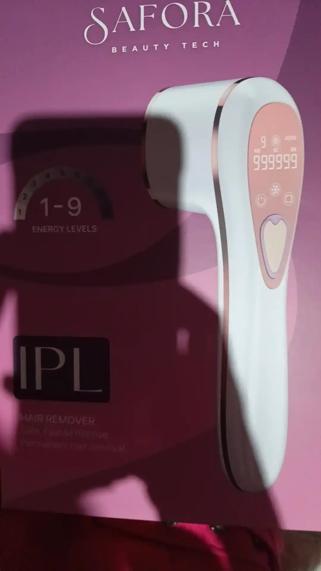 Lazerni epilyator Safora, fotoepilator va lazerli depilyator yuz va tana uchun
