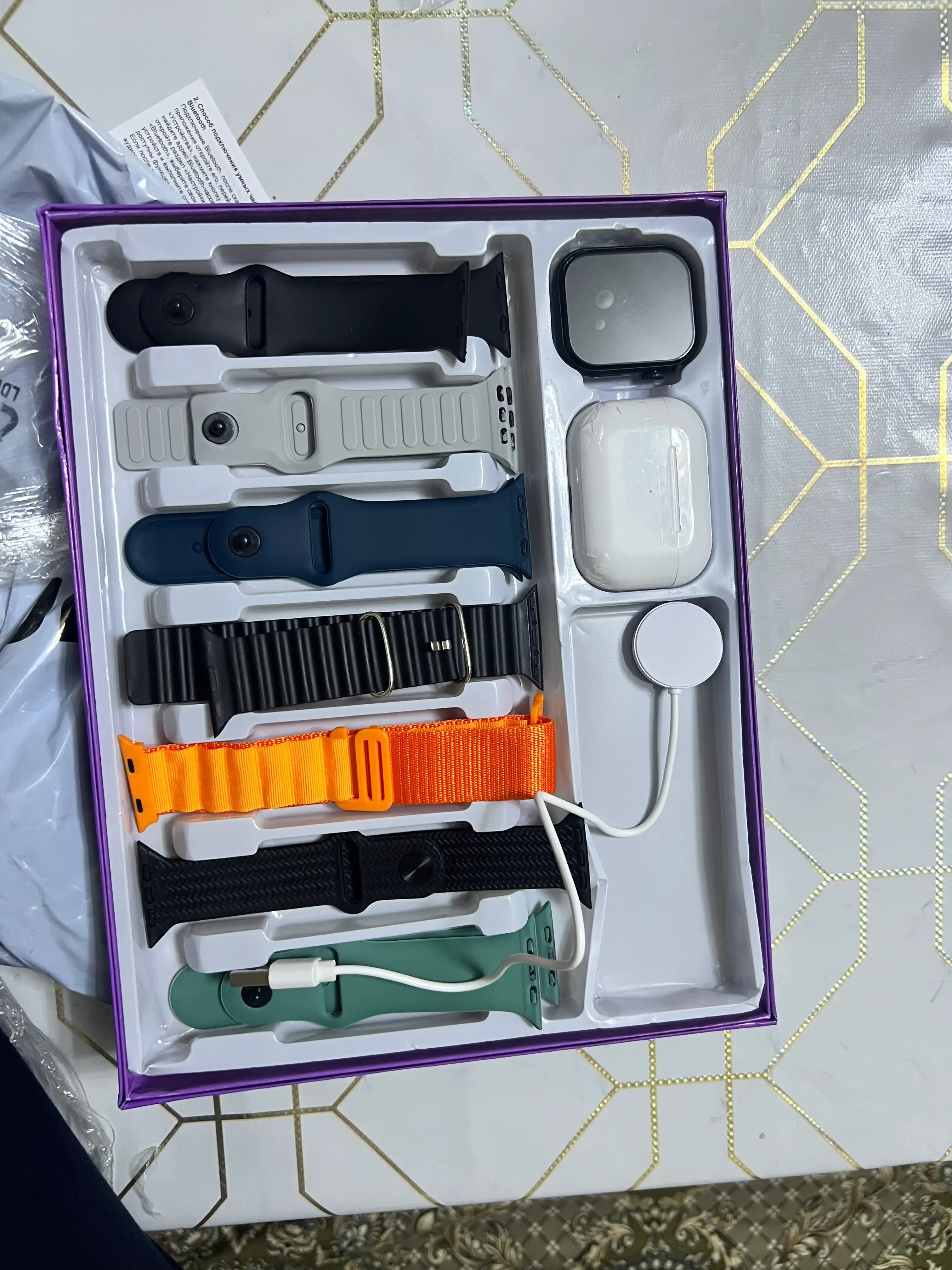 Aqilli soatlar, Smart Watch Ultra va iPods pro quloqchini, 7 ta tasmali, 9 tasi 1 da