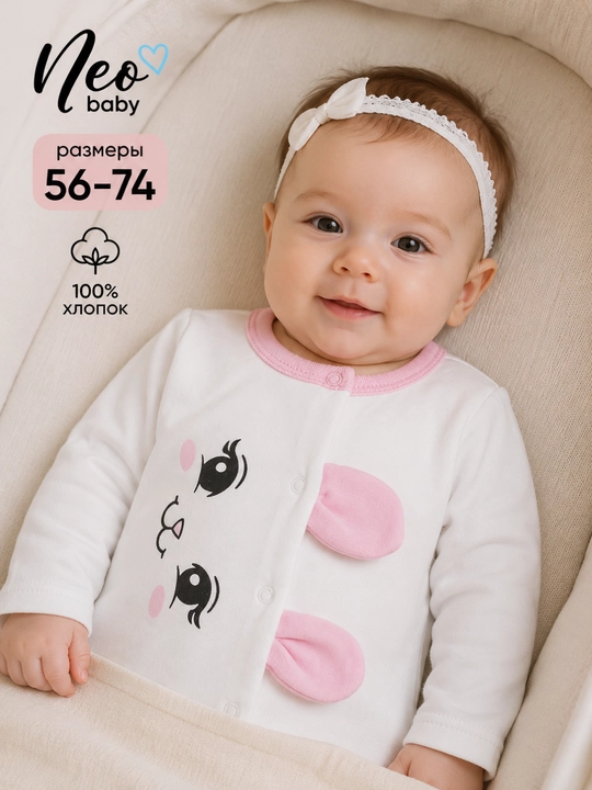 Qizlar koftachasi, Neo baby, 100% paxta - 