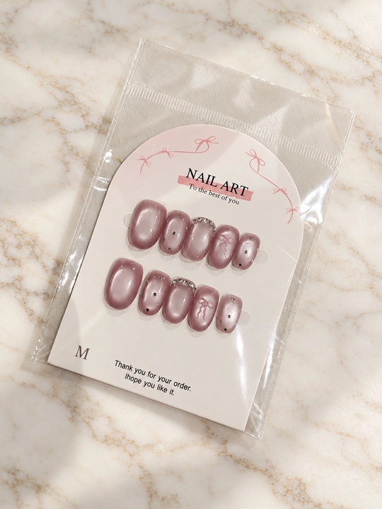 Sun’iy tirnoqlar press on nails manikyur dizaynli yopishtiriladigan tirnoq - 