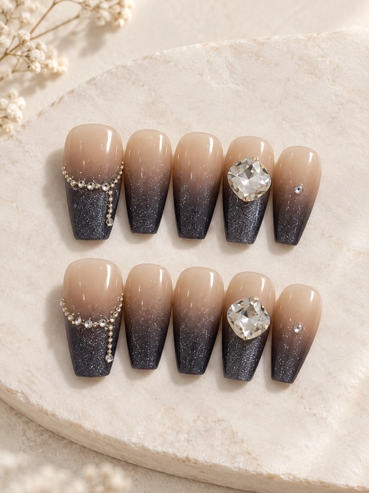 Sun’iy tirnoqlar press on nails manikyur dizaynli yopishtiriladigan tirnoq