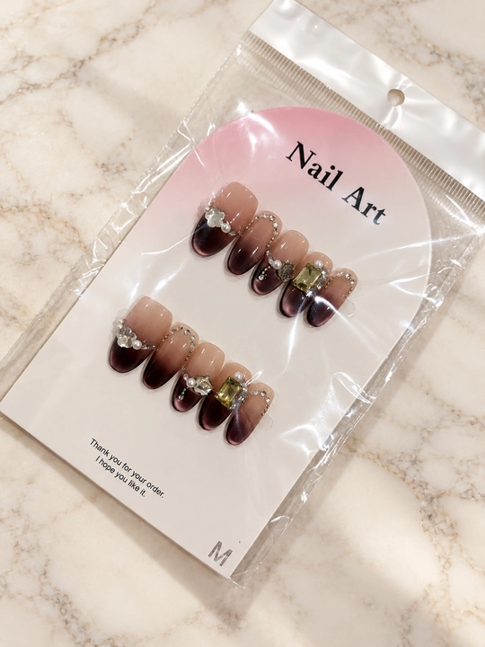 Sun’iy tirnoqlar press on nails manikyur dizaynli yopishtiriladigan tirnoq