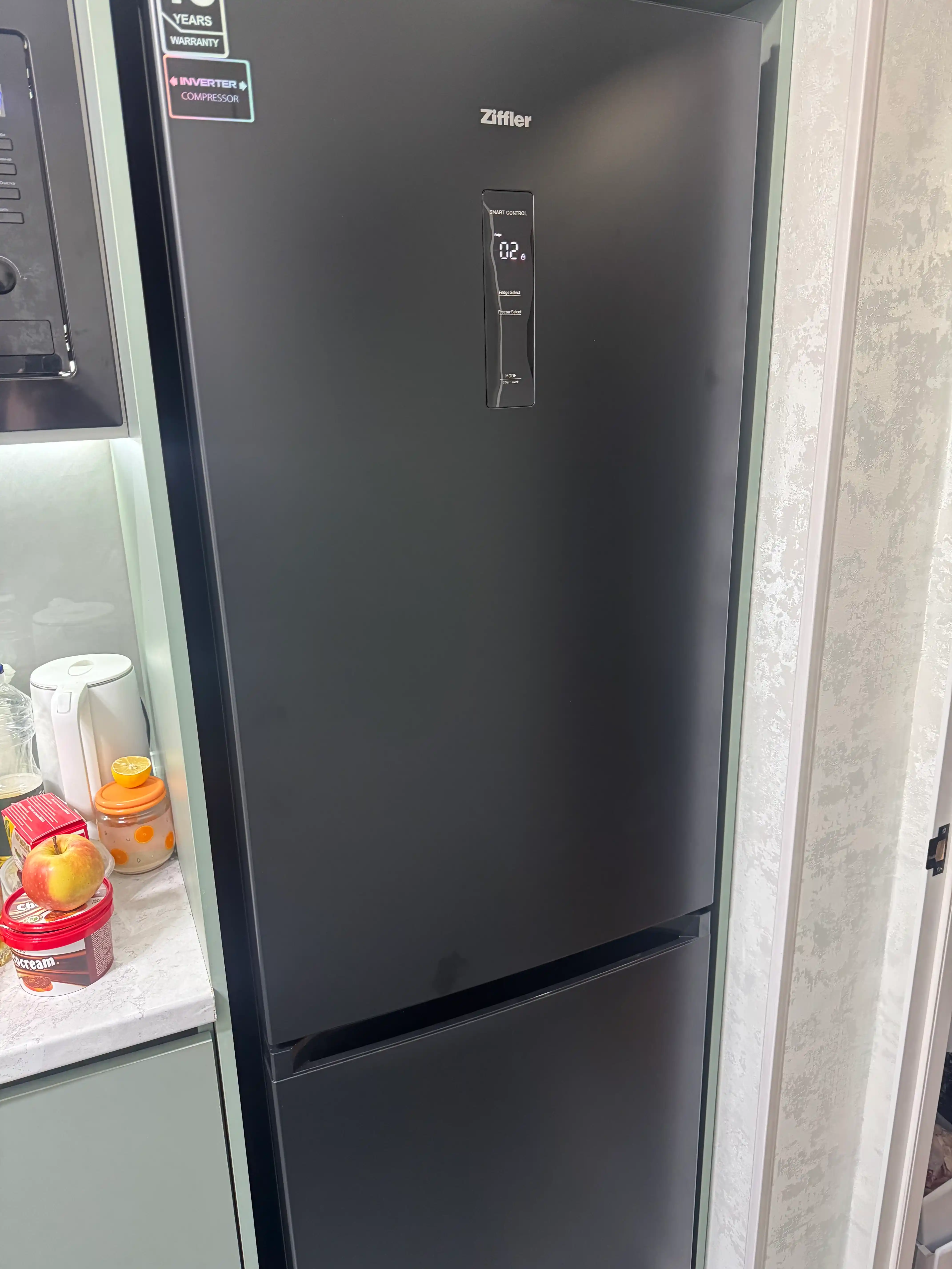 Ziffler FRF 290-BFB muzlatgichi, No Frost, Inverter, 290 l, 3 yillik kafolat