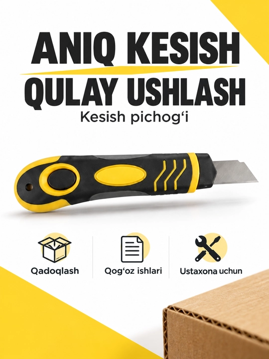 Mustahkam korpusli qurilish pichog'i qalin qog'oz va karton uchun - 