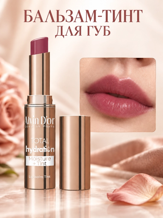 Alvin D’or TOTAL HYDRATION MOISTURE+Tint namlovchi lab balzam-tinti - 