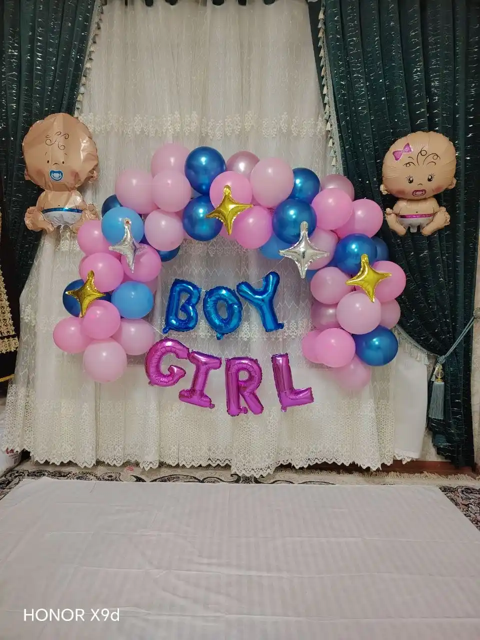 Воздушный шар из фольги BABY BOY и BABY GIRL, комплект для гендерной вечеринки и роддома