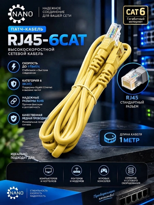 Сетевой кабель RJ45 Ethernet - 