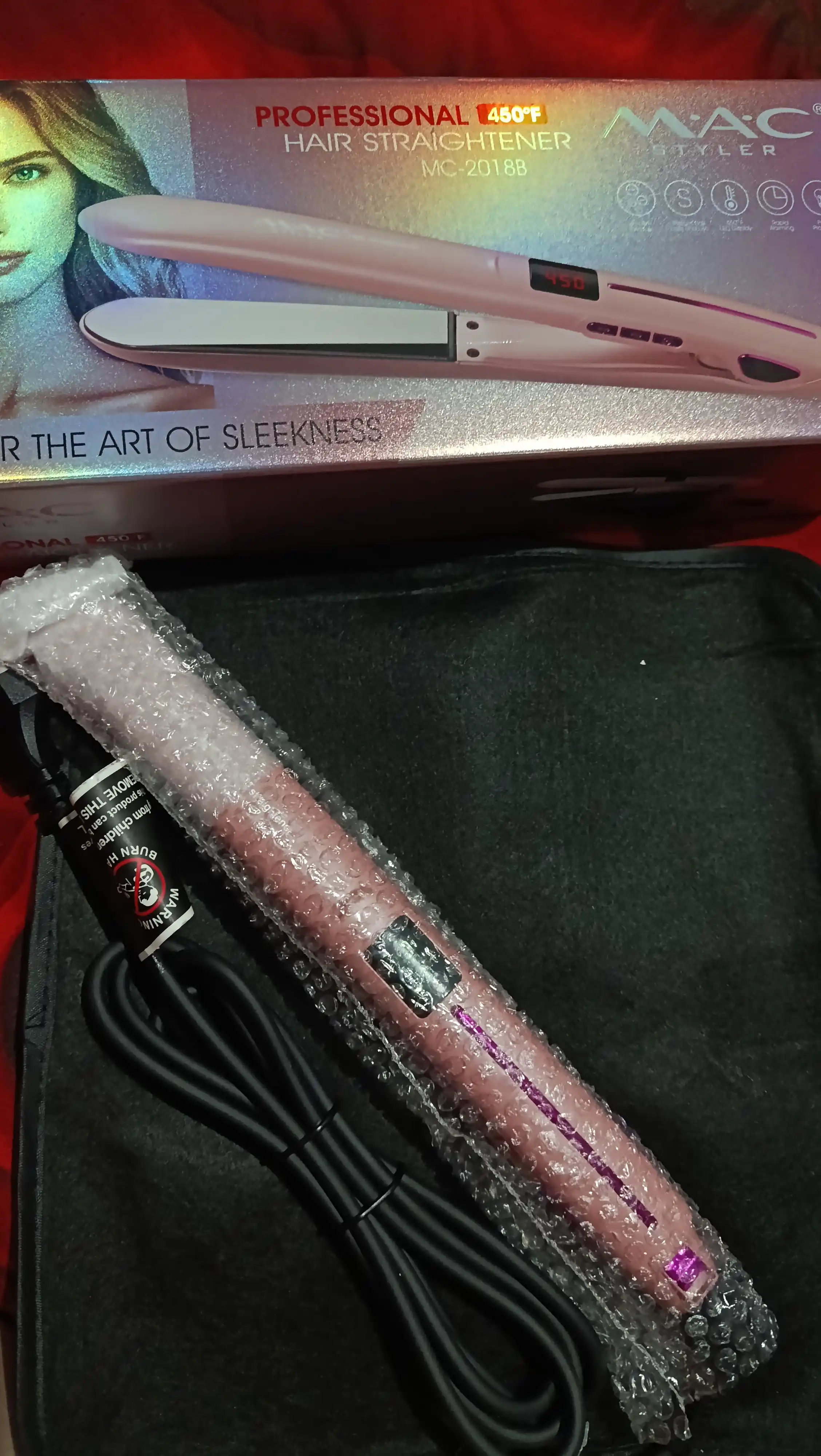 LED displeyli professional dazmol, MAC Styler MC-2018 soch to‘g‘rilagichi