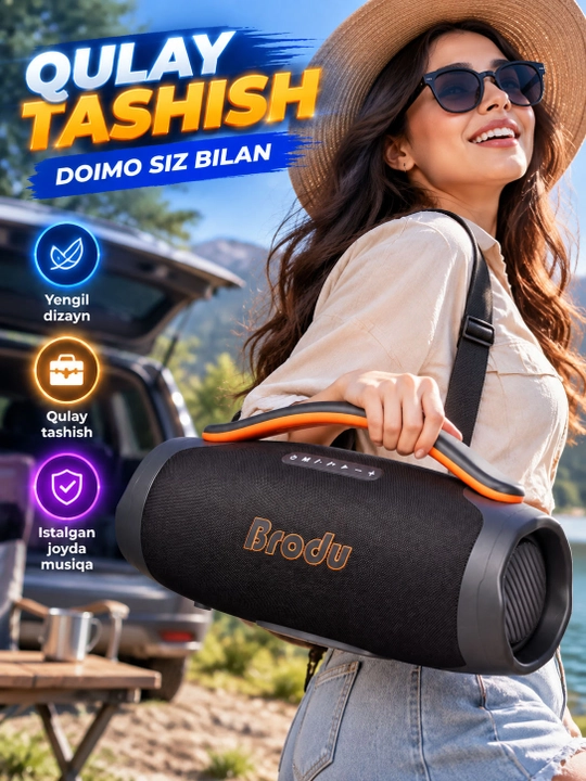 Simsiz karaoke karnay BTS-2532 200Vt, 8"+2x3"+2x2", Bluetooth, RGB, 5400mAh