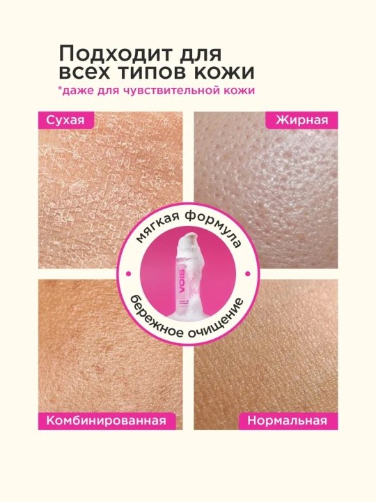 VOIS Гель-пенка для умывания лица увлажняющая очищающая 150 мл