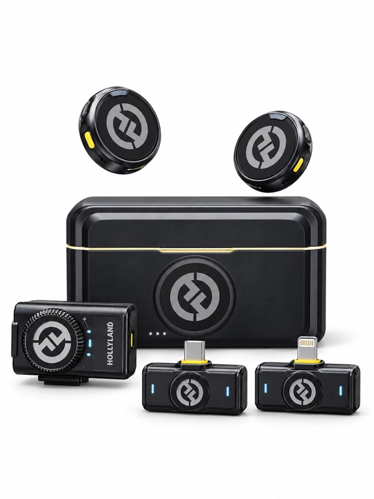 Hollyland LARK M2 Combo simsiz petlichka mikrofoni, USB-C, Lightning va kamera uchun