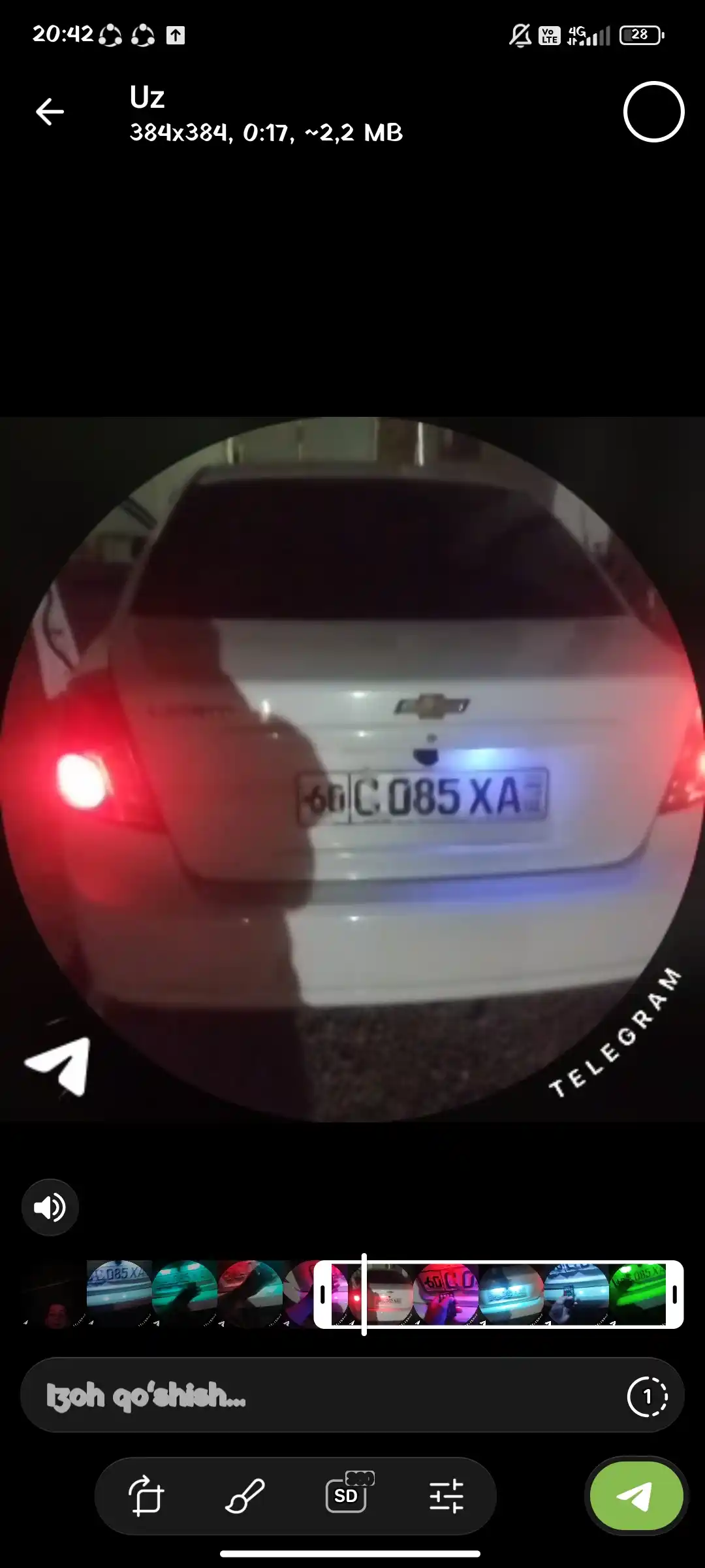 Avtomobil faralari uchun LED chiroq, 7xil rang, masofadan boshqarish pulti mavjud T10