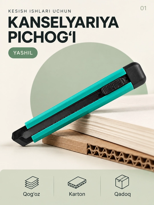 Kantselyariya pichog'i qog'oz va karton uchun, 1+1 aksiyada