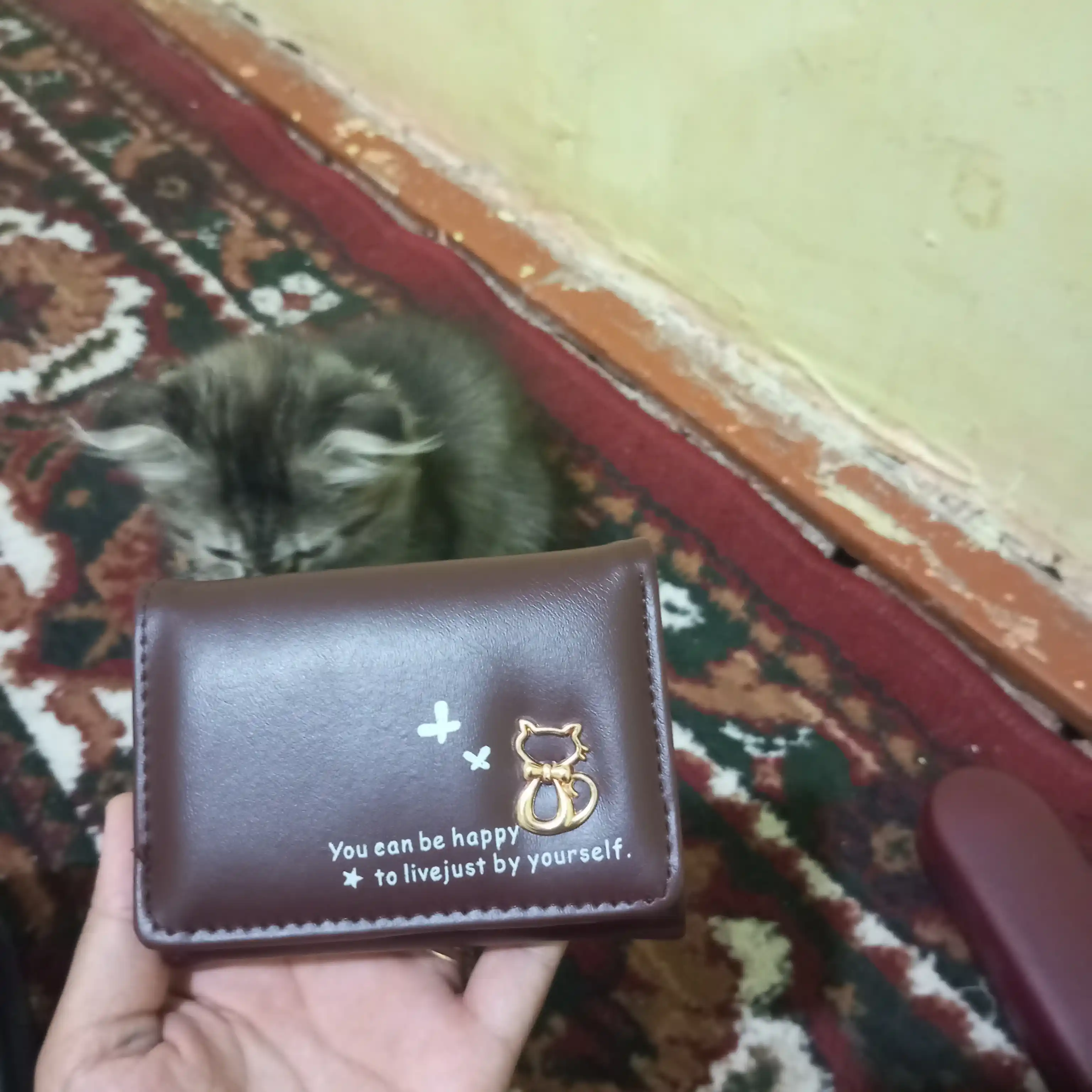 Женский кошелек для денег, маленький бумажник для карт