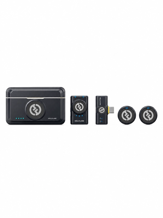 Hollyland LARK M2 Mini Combo simsiz petlichkali mikrofon, kamera va USB-C uchun