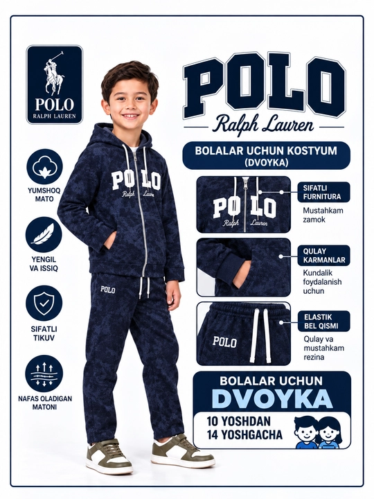 O‘g‘il bolalar uchun sport kostyumi, o‘smirlar uchun kiyim, bolalar uchun dvoyka