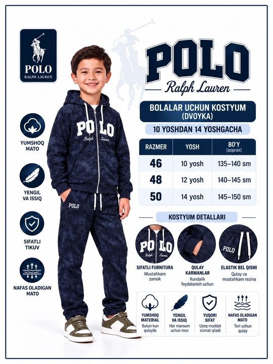 O‘g‘il bolalar uchun sport kostyumi, o‘smirlar uchun kiyim, bolalar uchun dvoyka