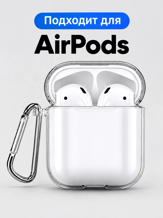 Прозрачный защитный чехол для AirPods 1/2，AirPods 3, несколько моделей - 
