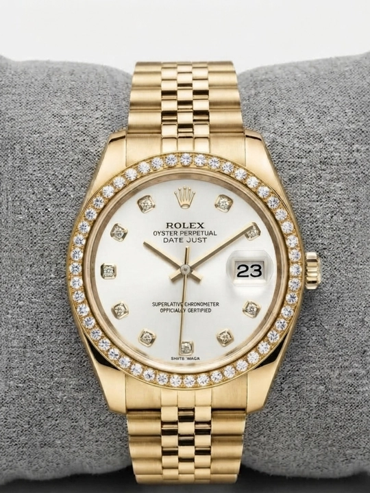Ayollar uchun qo'l soati, Rolex klassik kvarts, sovg‘a qutisida