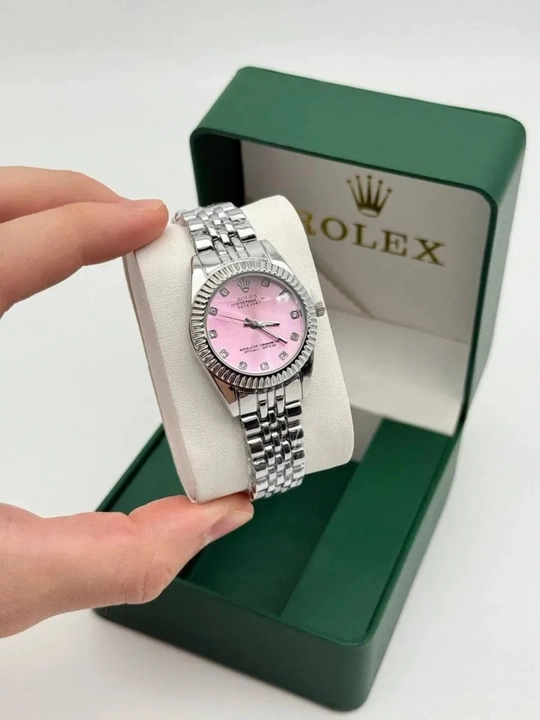 Ayollar uchun qo'l soati, Rolex klassik kvarts, sovg‘a qutisida
