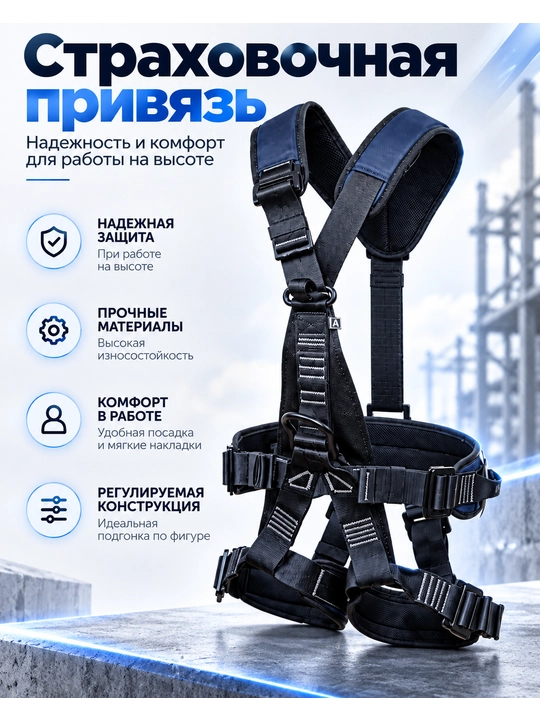 Alpinistlarga Balandlikda ishlash uchun sug‘urtalovchi privyaz RING Fantom ZF-VL, M-XL
