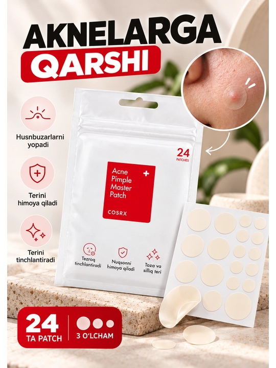 COSRX Acne Pimple Master Patch — husnbuzarga qarshi plastir, 24 dona - 