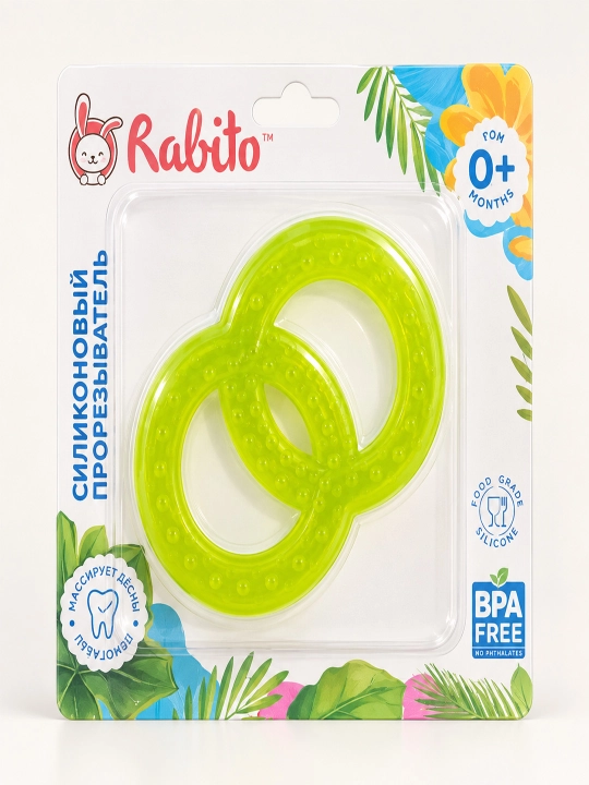 Bolalar uchun silikon tishlagich Rabito, 0 oylikdan boshlab - 