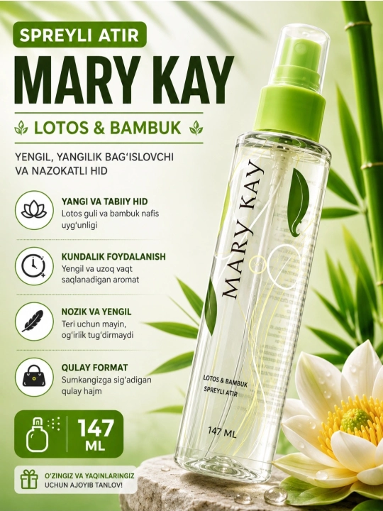 Mary Kay Lotus va Bambuk xushbo'y parfyum-sprey - 