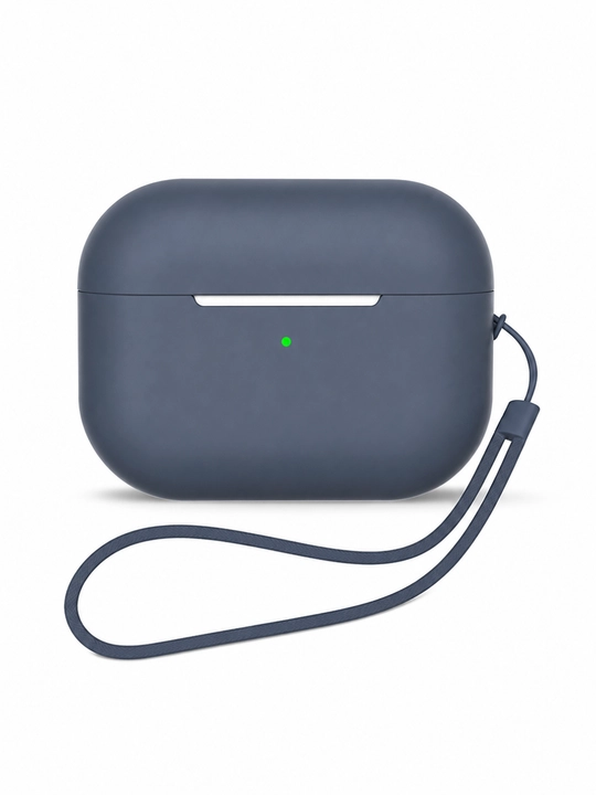 AirPods Pro 3 uchun silikon himoya g‘ilofi, Ko‘p rangli, tasma bilan - 