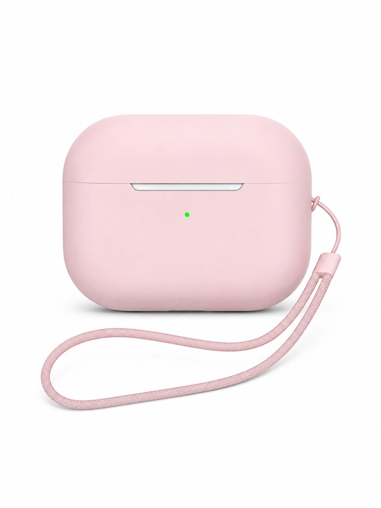 AirPods Pro 3 uchun silikon himoya g‘ilofi, Ko‘p rangli, tasma bilan - 