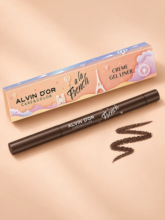 Кремовый лайнер для глаз Alvin D’or ALF-18 CREME GEL LINER A LA FRENCH - 