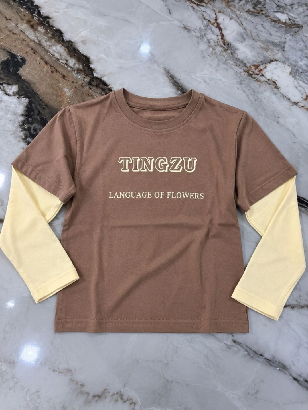 Bolalar uchun longsli paxtali, o'g'il va qiz bolalar ko'ylagi uzun yengli - 