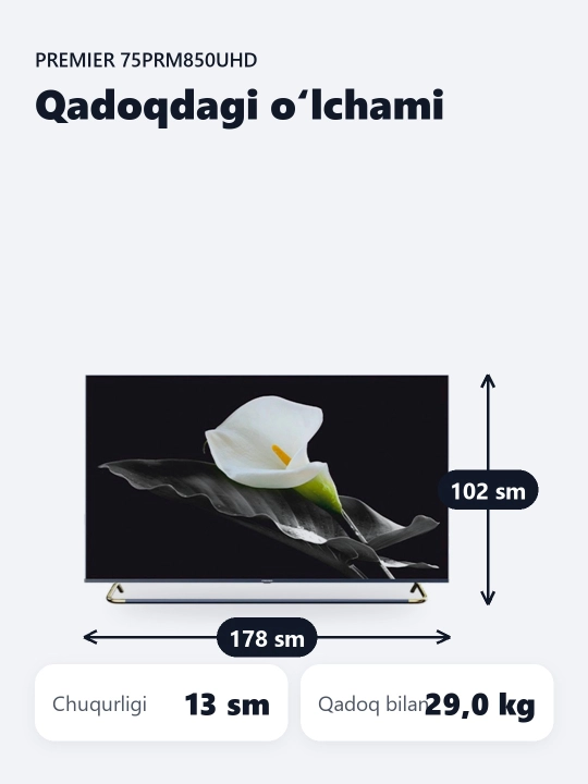 Smart televizor Premier 75PRM850UHD 75"