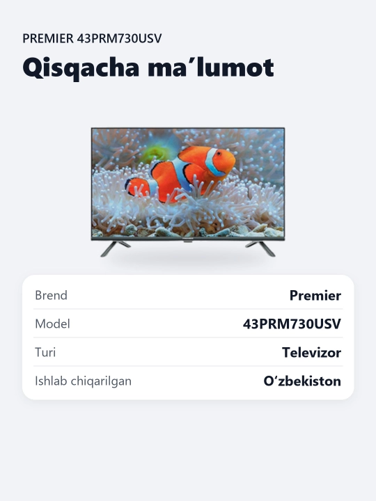 Smart TV Premier 43PRM730USV 43"